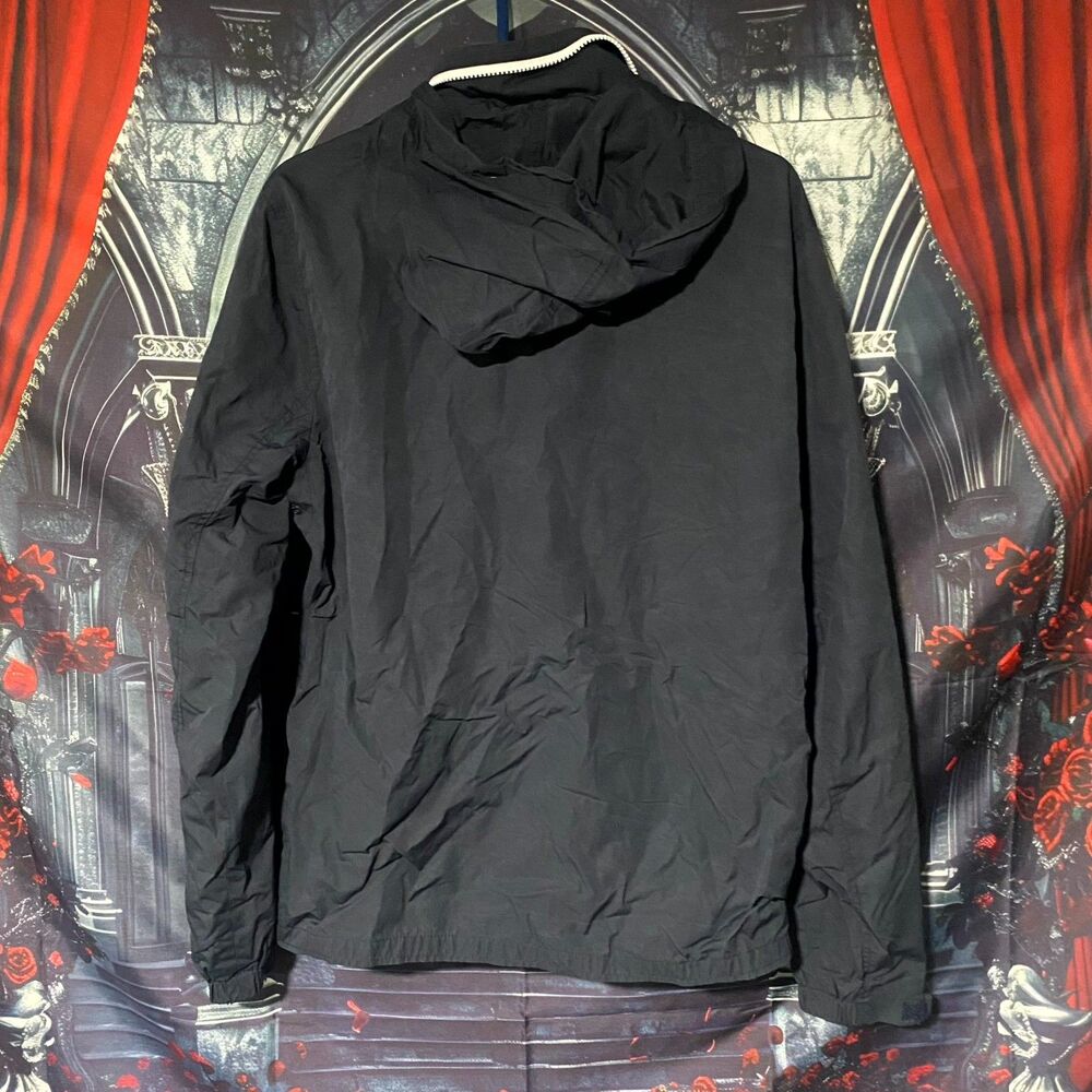 Abercrombie & Fitch Windbreaker Jacket Men's 2XL Black Hooded Full-Zip Outdoor - Picture 2 of 6